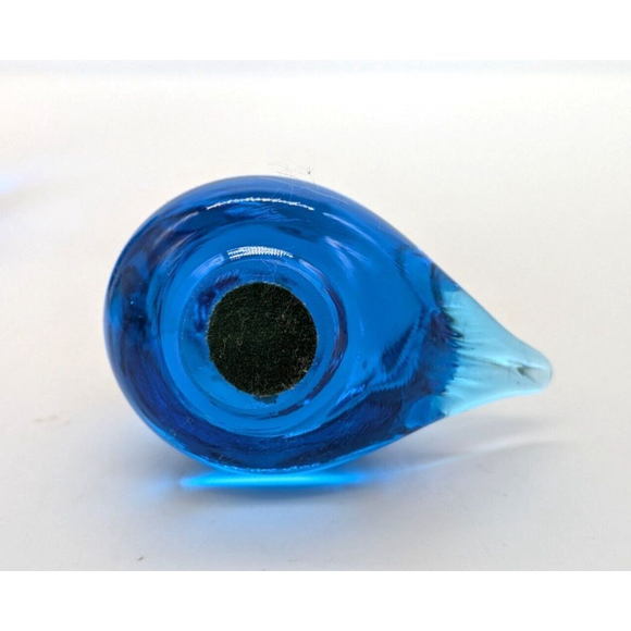 3 Vintage Art Glass Blue Birds of Happiness, 1 Leo Signed, 2 Sweden Made - Picture 9 of 10